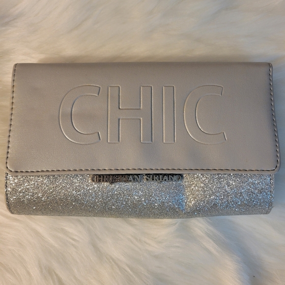Christian Siriano Handbags - Christian Siriano Silver and Gray Clutch